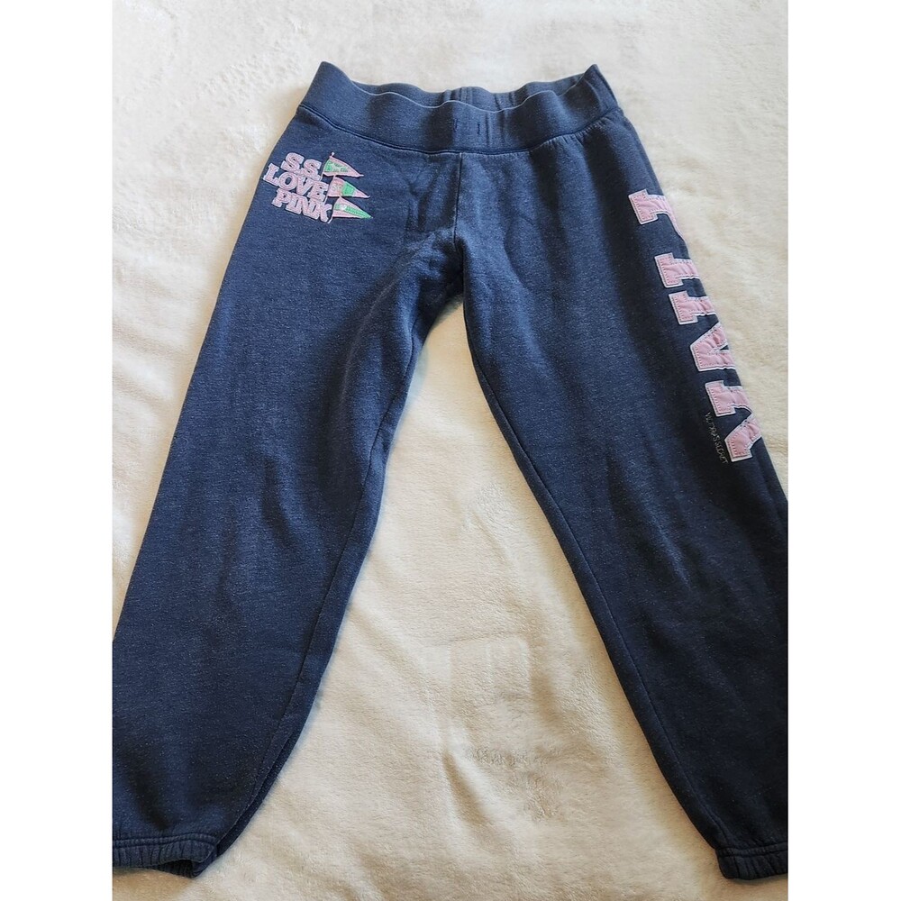 Victoria's Secret PINK Women's Navy and Blue Joggers